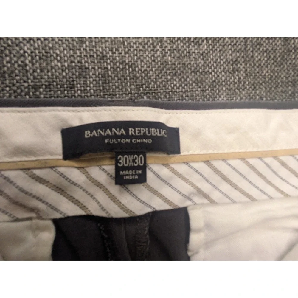 Banana Republic Pants Regular‎ Performance Gray Fulton Chinos Wear Mens 30x30